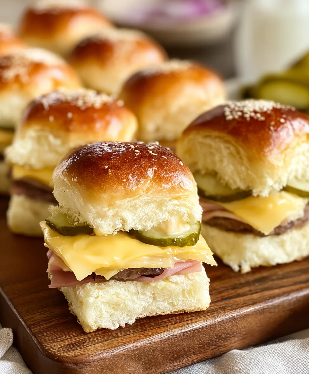 Sliders Bœuf Irrésistibles: Fromage et Cornichons d'Été