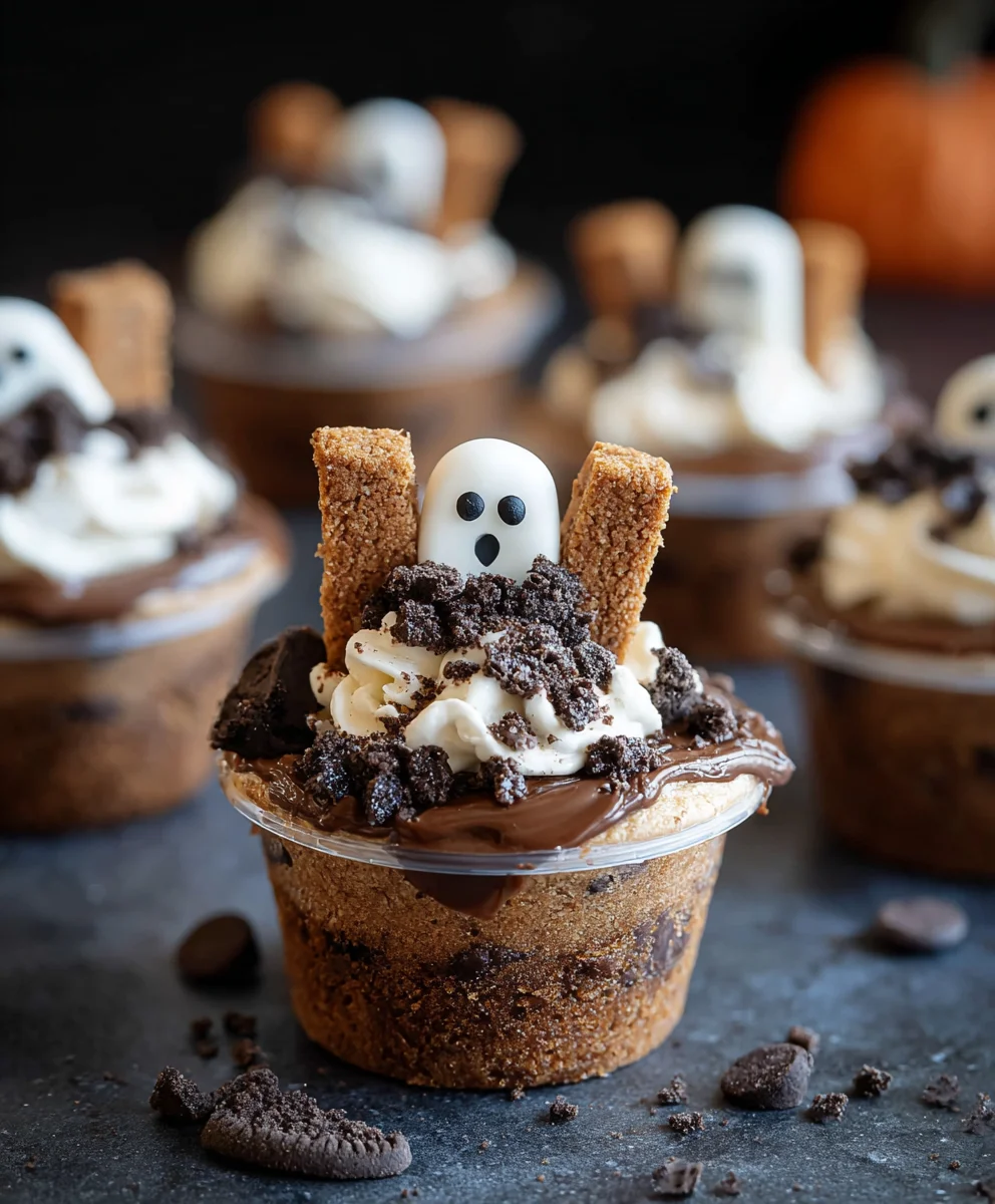 Coupes Halloween Cimetière : Pouding & Biscuits Épouvantables