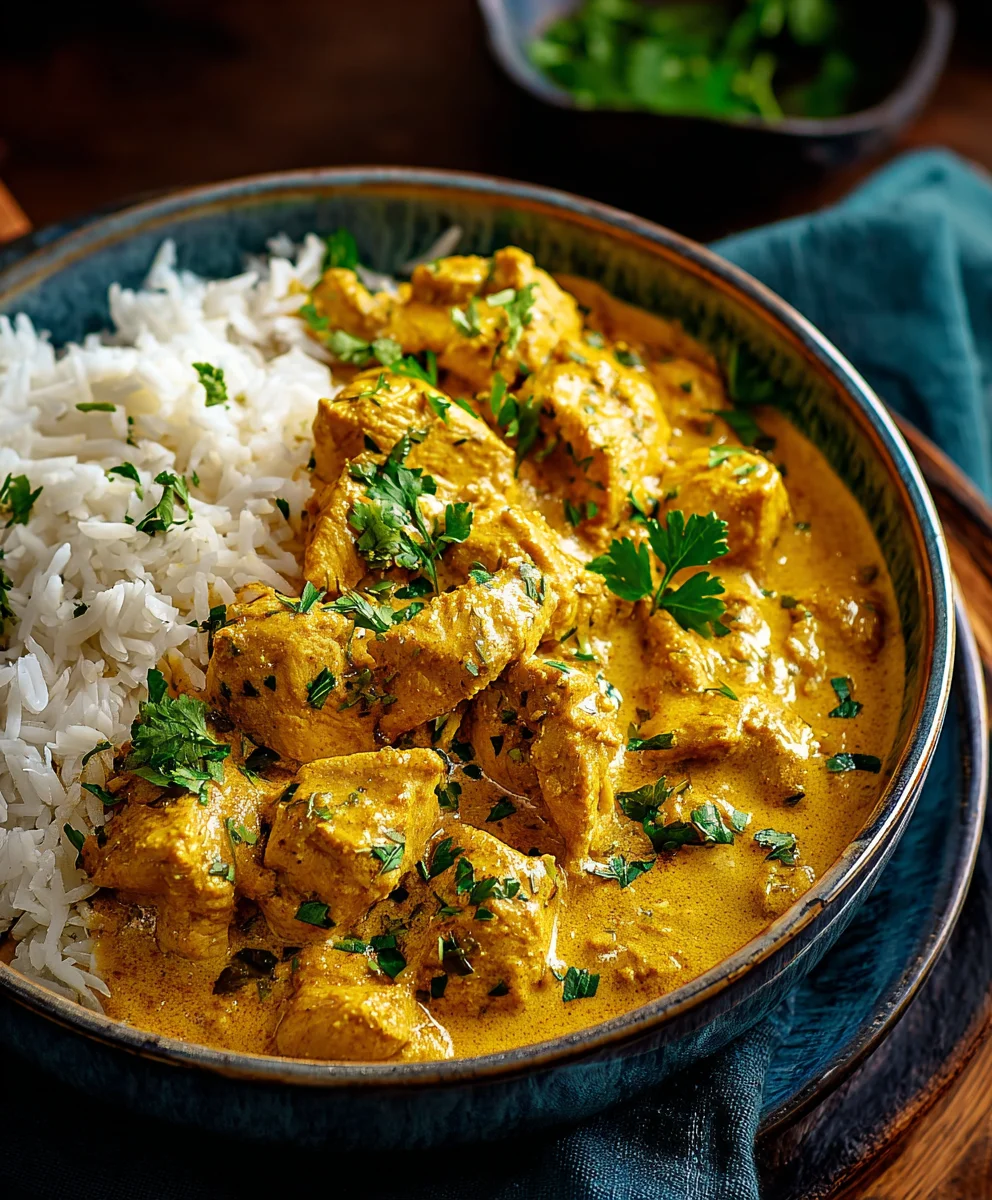 Korma de Poulet Crémeux à la Mijoteuse – Recette Facile