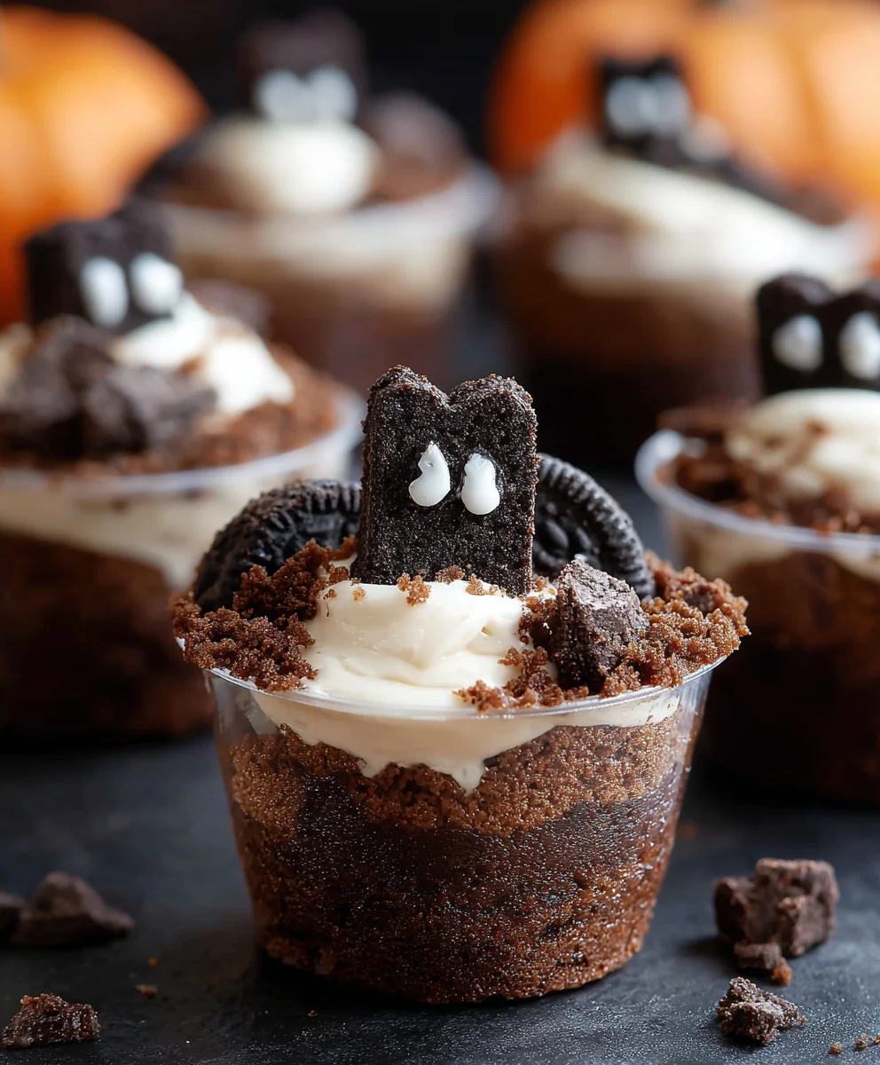 Coupes Halloween Cimetière : Pudding & Biscuits Épouvantables