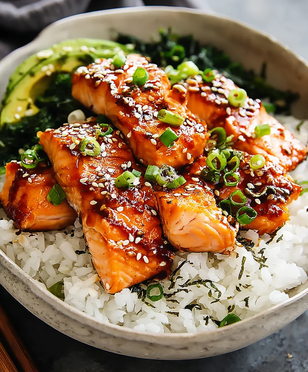 Bols de Saumon Miel Sriracha Irrésistibles : Recette Facile
