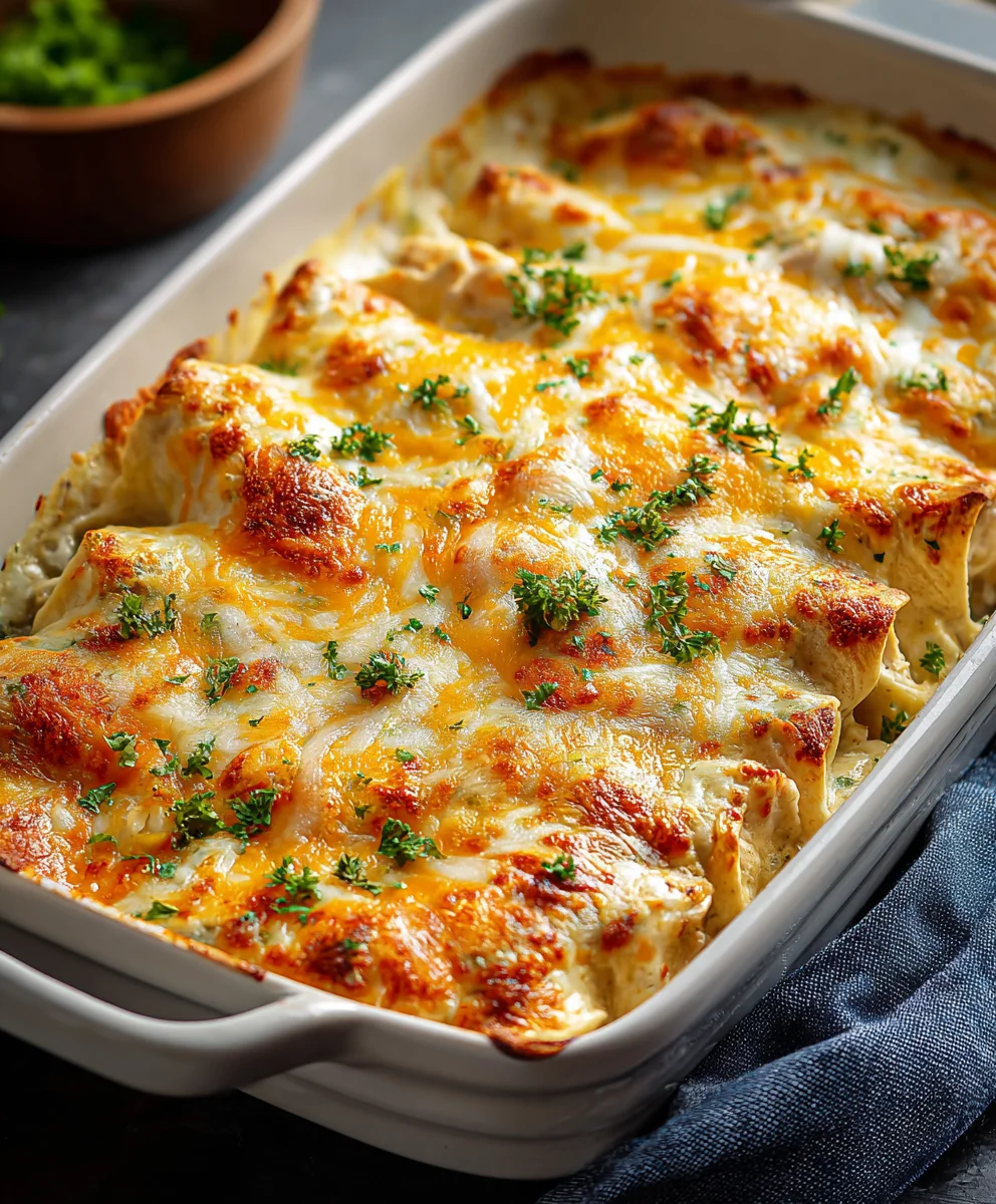 Enchiladas au poulet crémeuses en gratin : recette facile