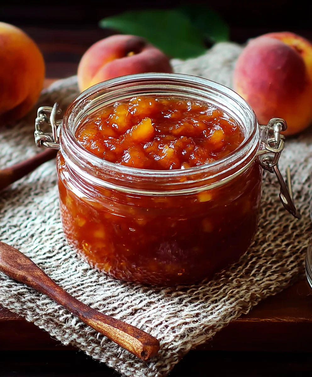 Chutney Pêche Épicé Irrésistible pour Viandes Grillées