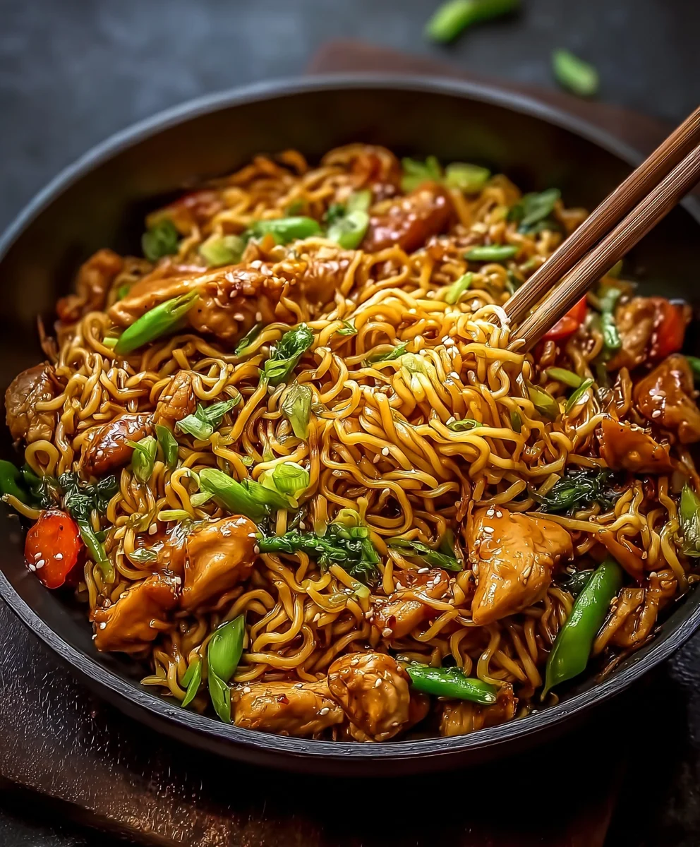 Nouilles Sautees Poulet Caramelisé: Recette Facile & Savoureuse