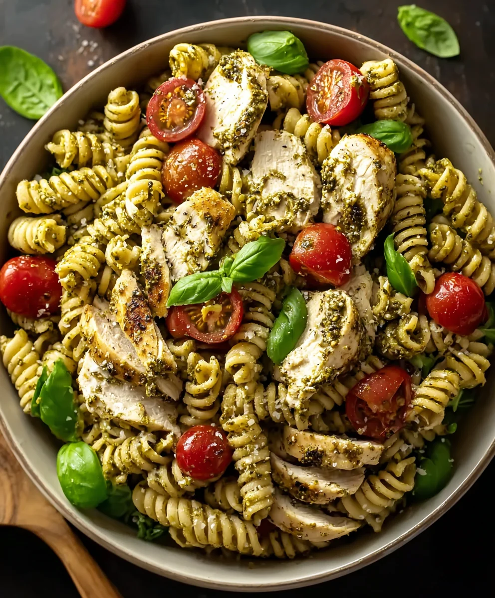 Salade de Pâtes Poulet Pesto Facile : Repas Frais & Rapide !
