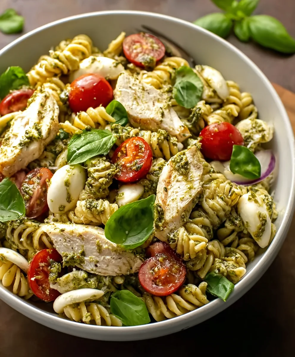 Salade de Pâtes Poulet Pesto Facile : Repas Frais & Rapide !