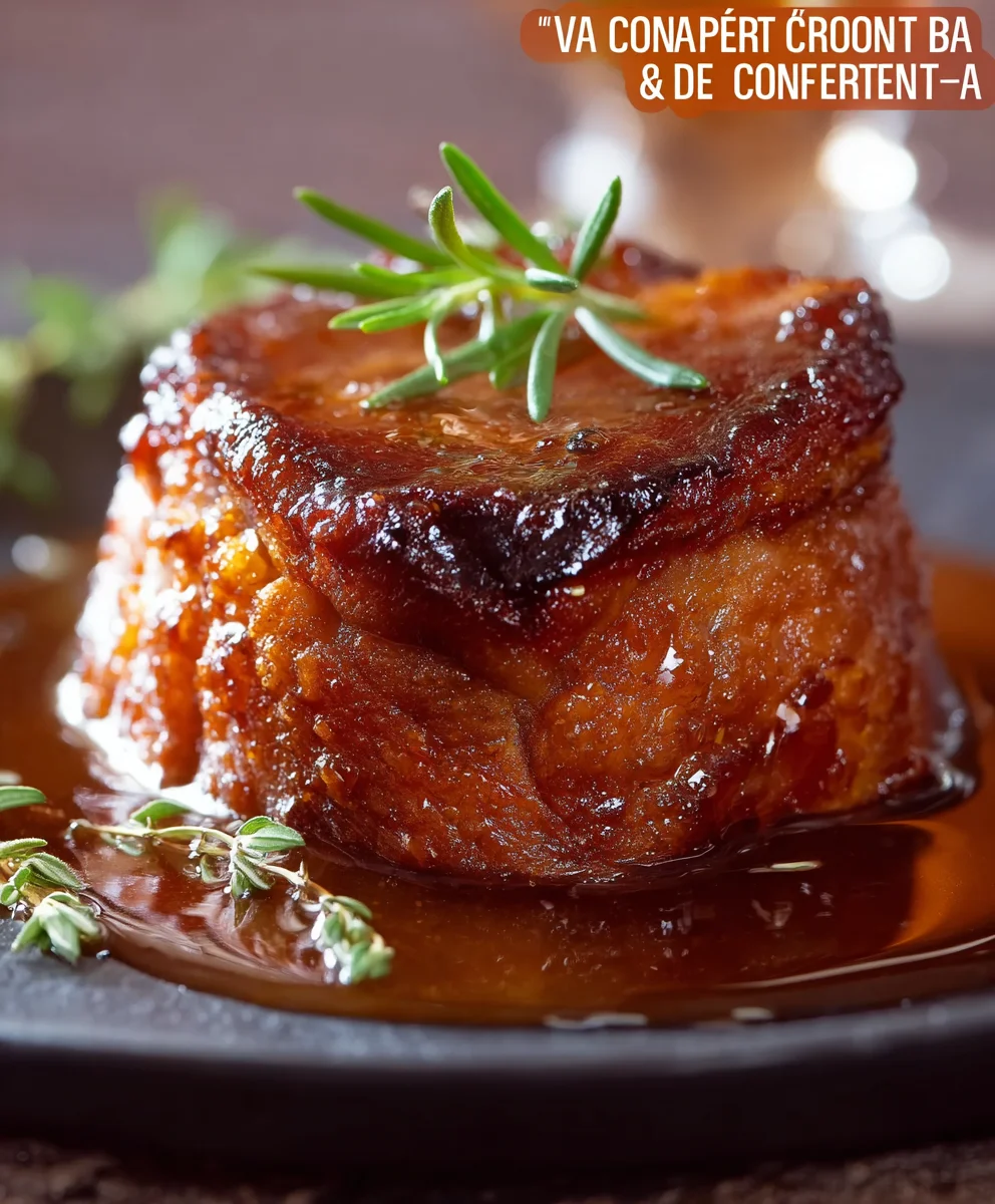 Bœuf Confit Fondant, Mijoté au Sirop d'Érable & Bouillon
