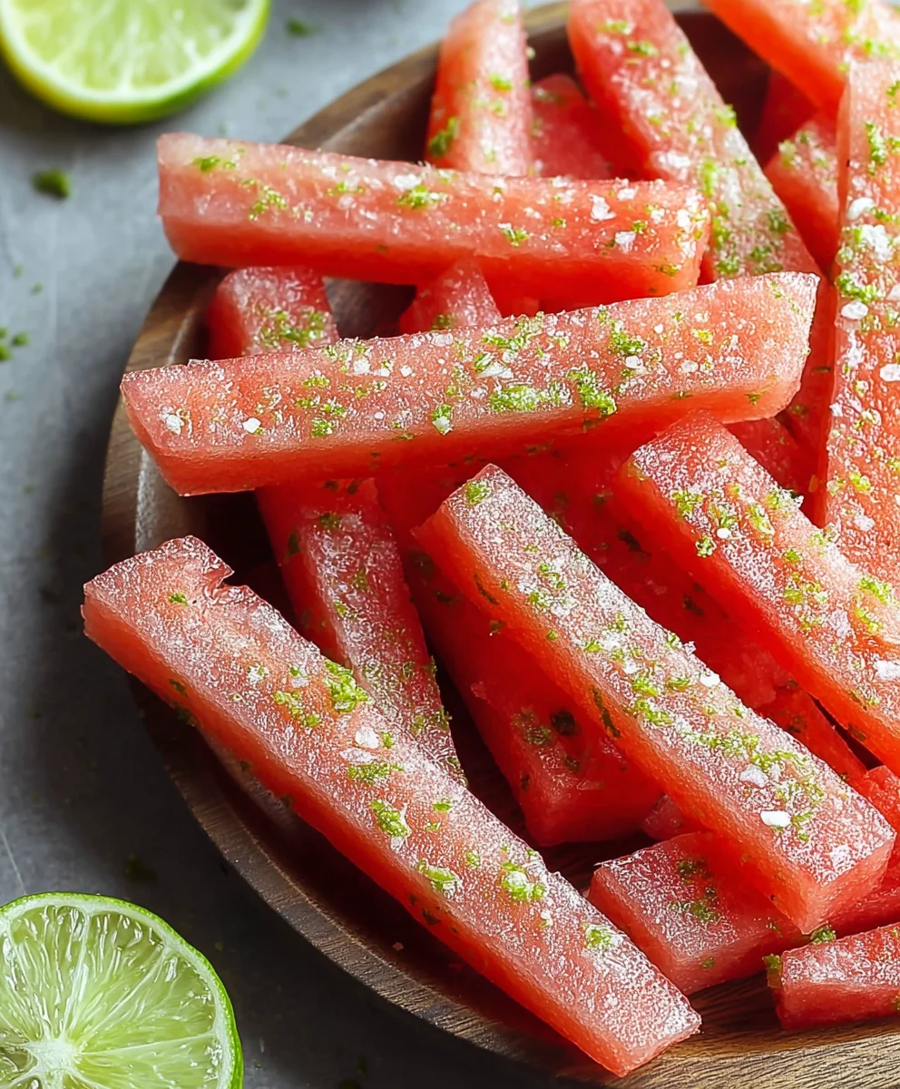Tranches de Pastèque Zestées au Piment & Citron Vert