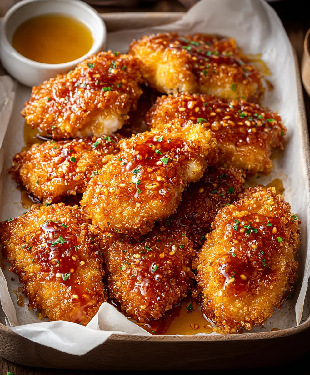 Poulet Croustillant au Miel Piquant : Recette Facile au Four