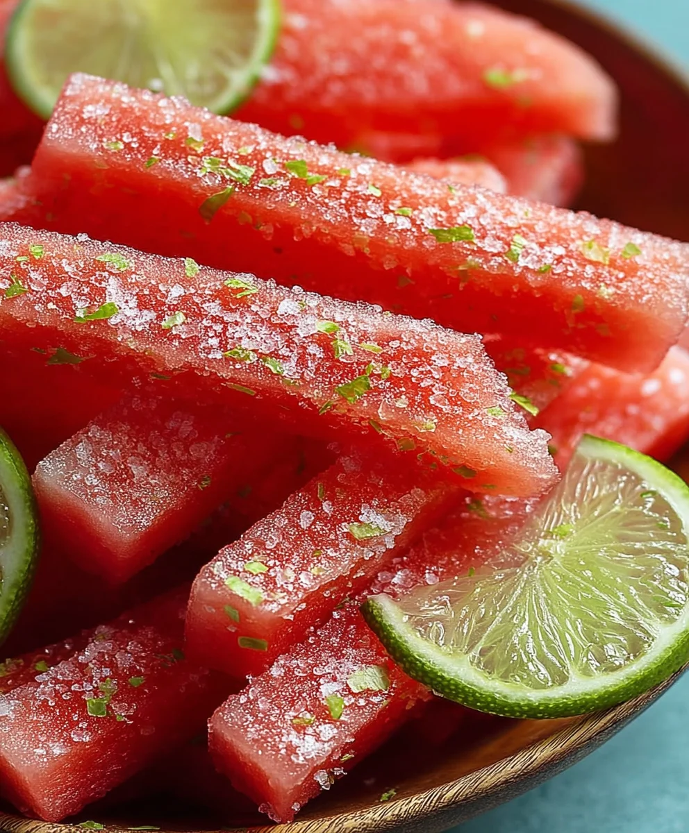 Tranches de Pastèque Zestées au Piment & Citron Vert