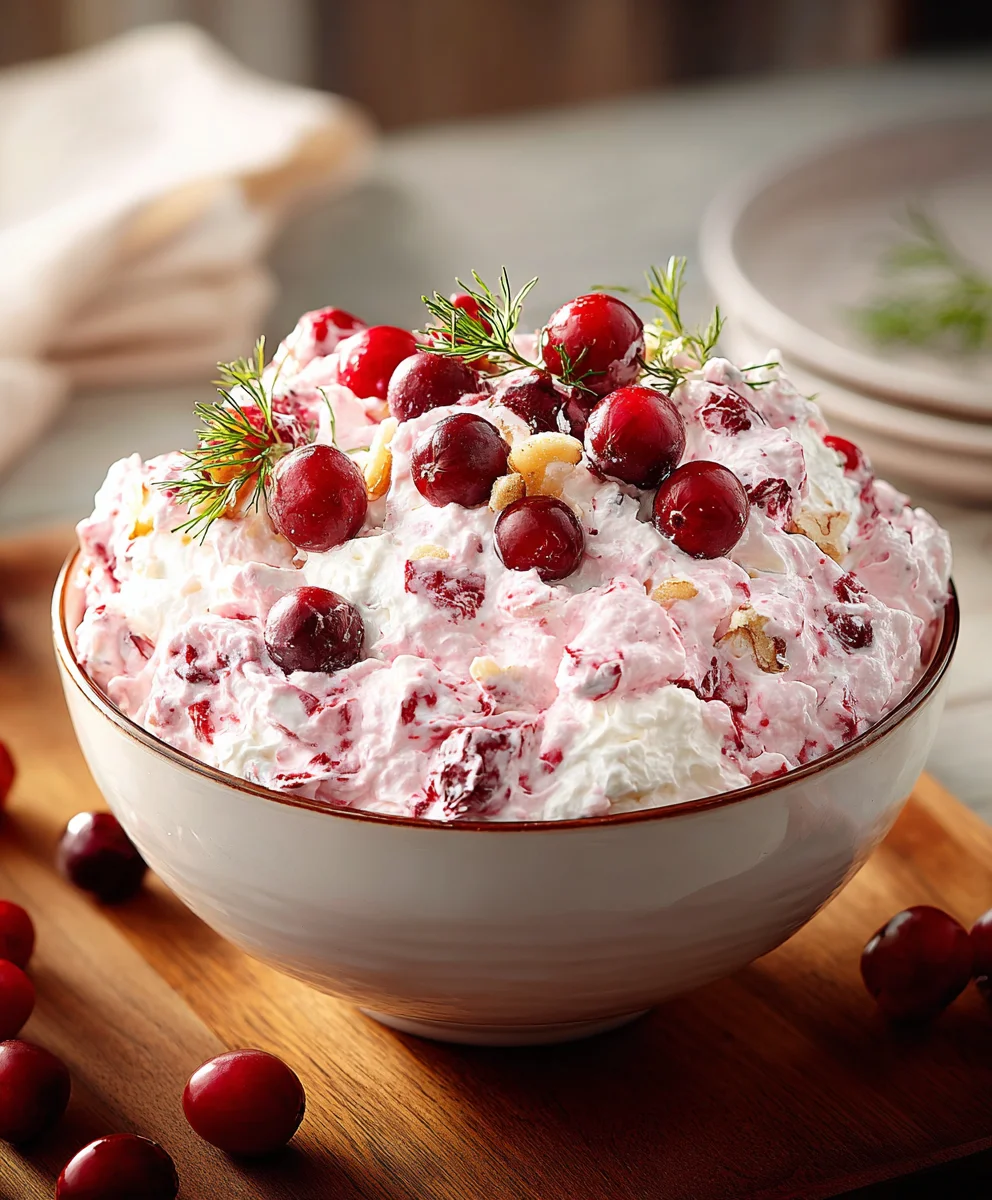 Recette Facile: Salade Mousse Canneberge Légère & Exquise