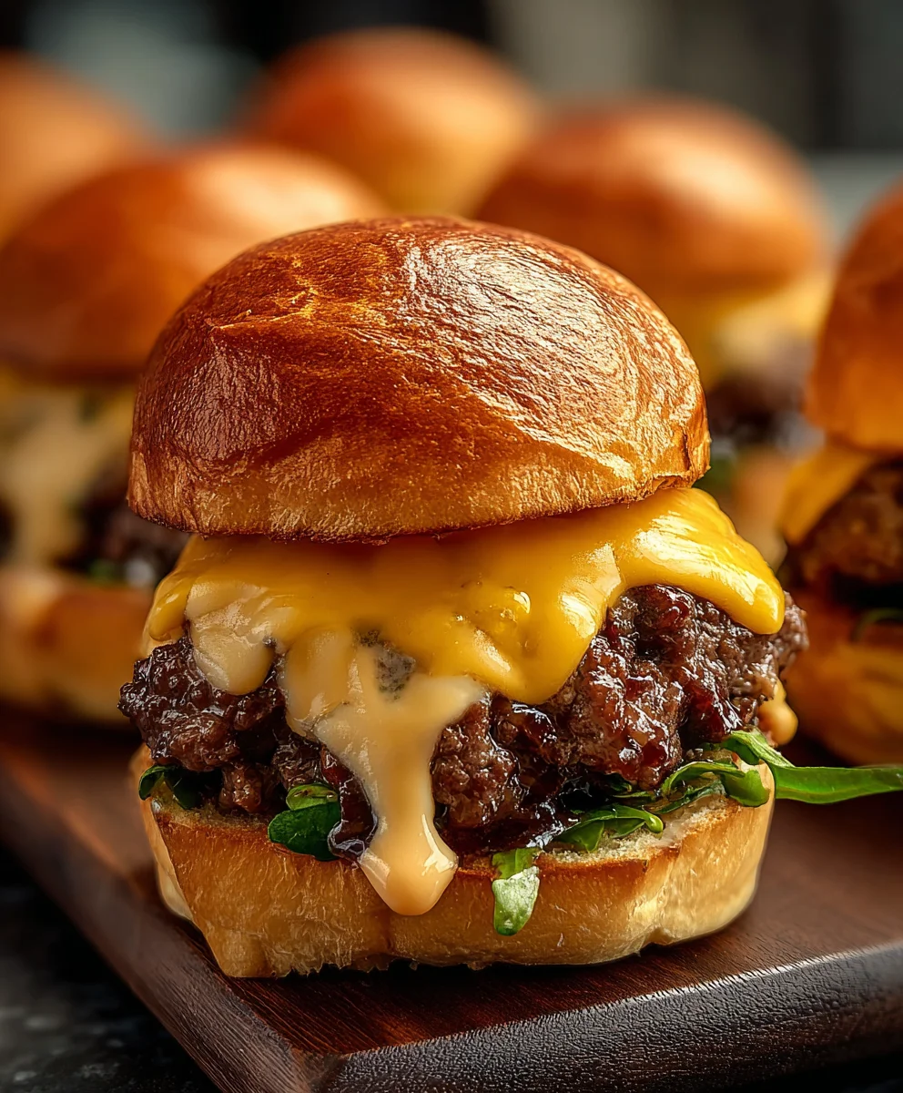 Mini Sliders Bœuf Cheddar