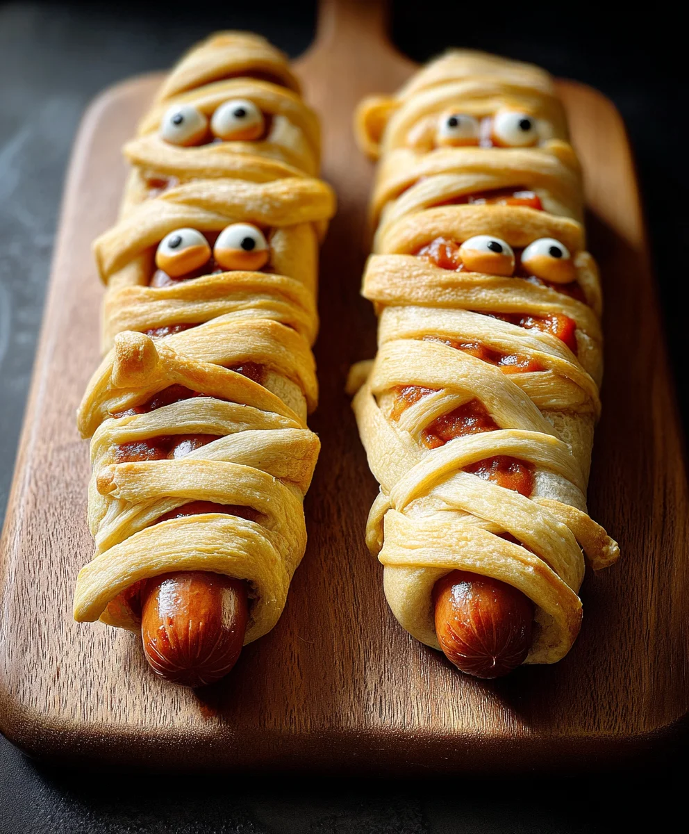 Spooky Halloween Mummy Hotdogs Saucisses Végétales