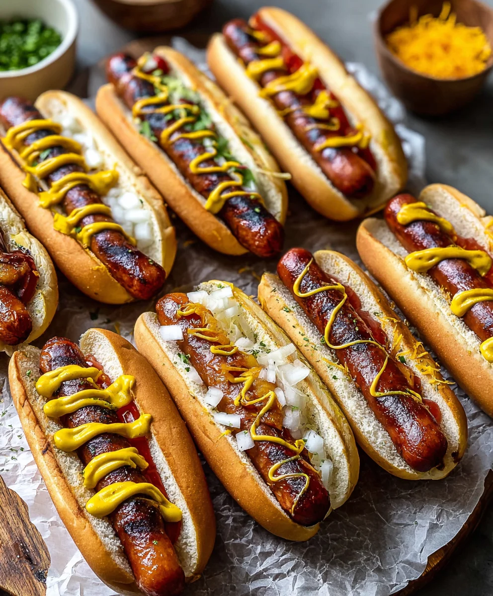 Hot-Dogs Grillés pour le Juillet