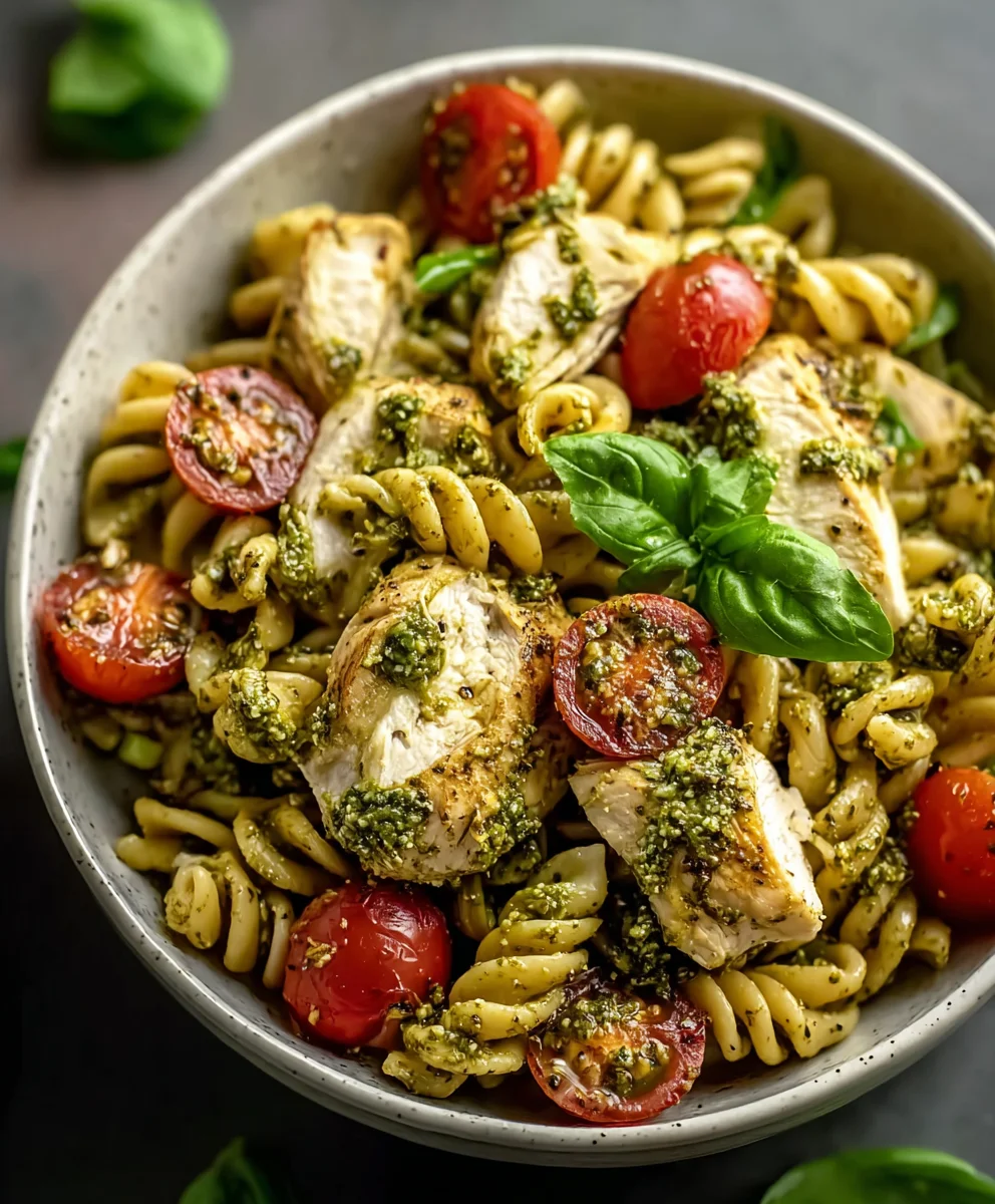 Salade Pâtes Poulet Pesto Rapide (25 Min)
