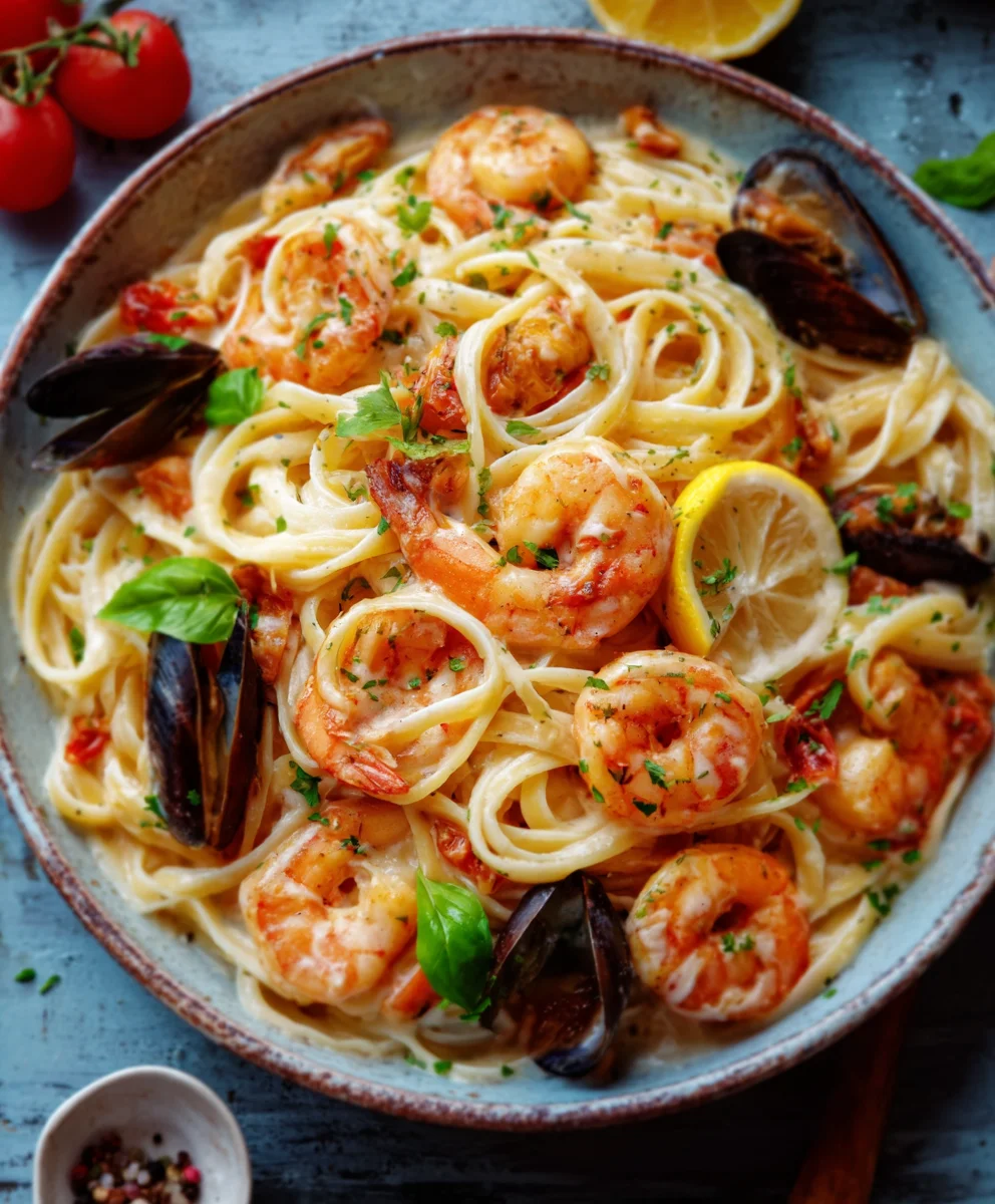 Pâtes Crémeuses aux Fruits de Mer : Recette Facile