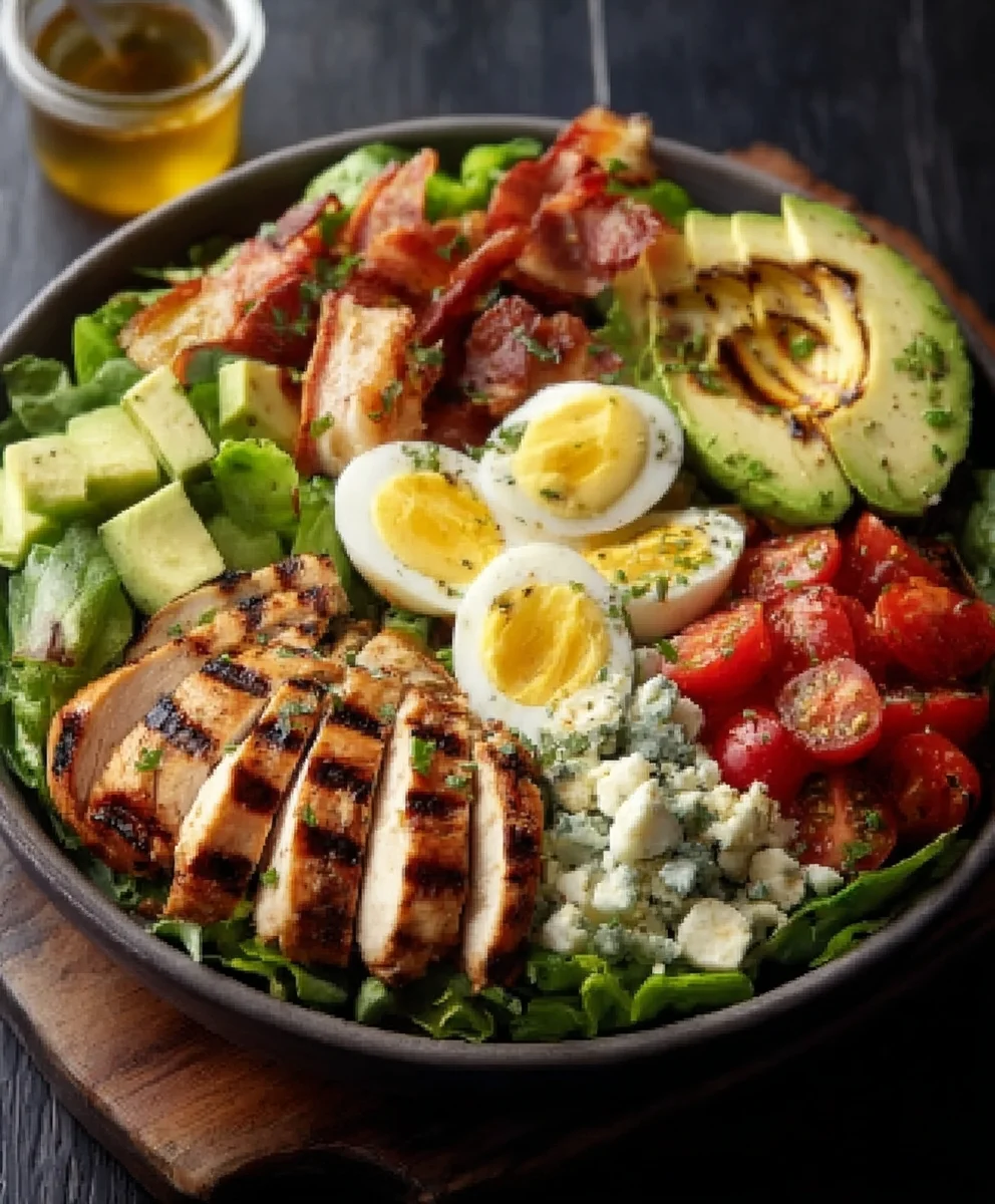 Salade Cobb au Poulet Grillé Sans Alcool