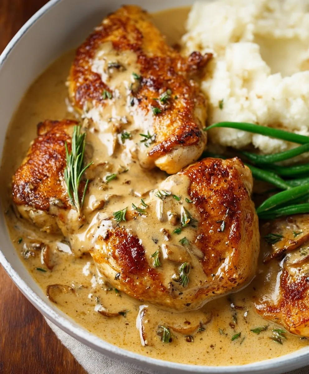 Poulet Crémeux à l'Ail Facile et Rapide