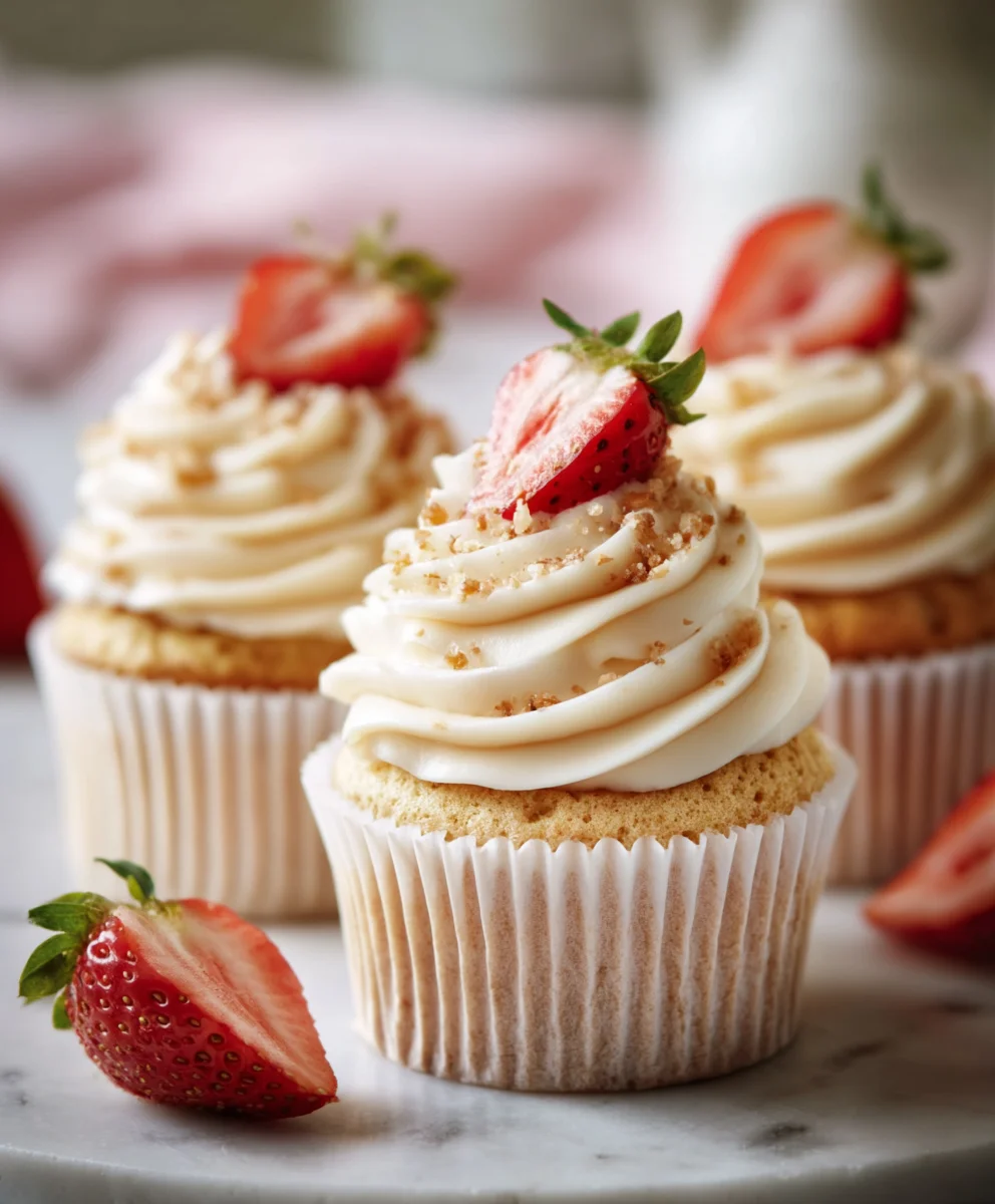 Cupcakes Fraise Chocolat Blanc Délicieux
