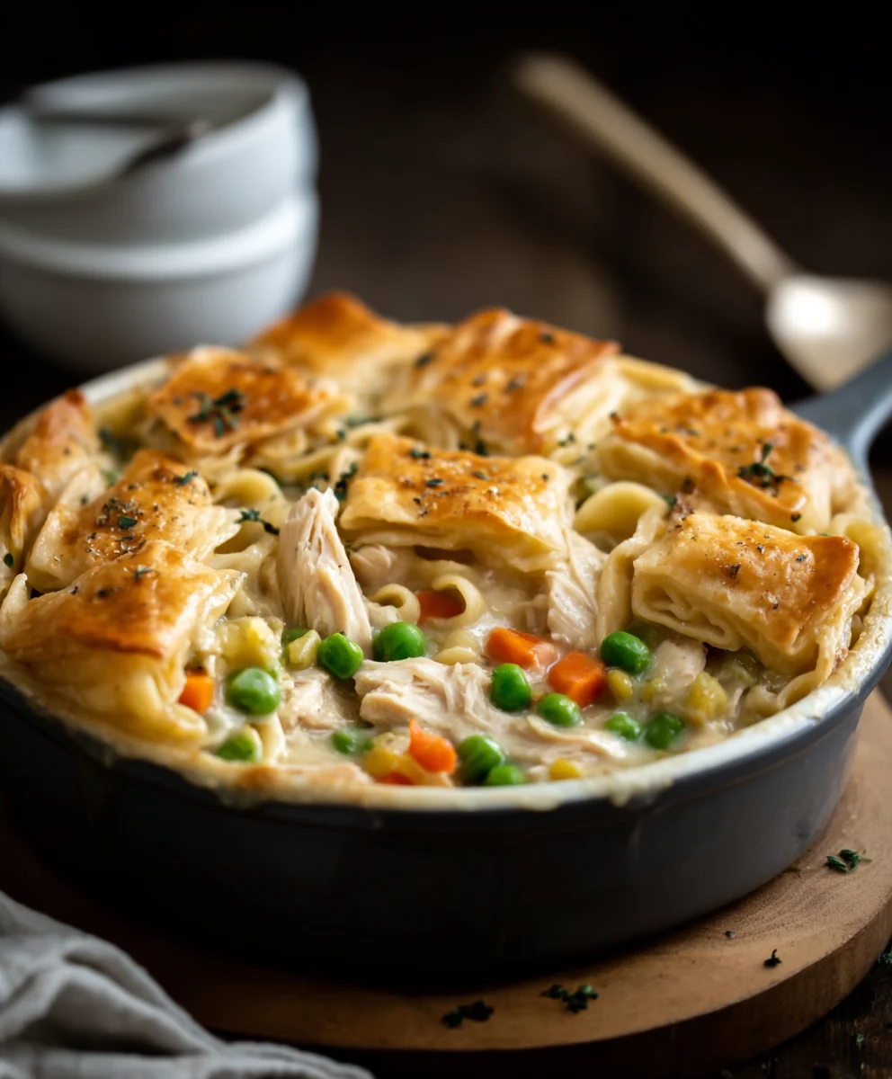 Tourte au Bœuf & Nouilles : Un Plat Réconfortant Facile